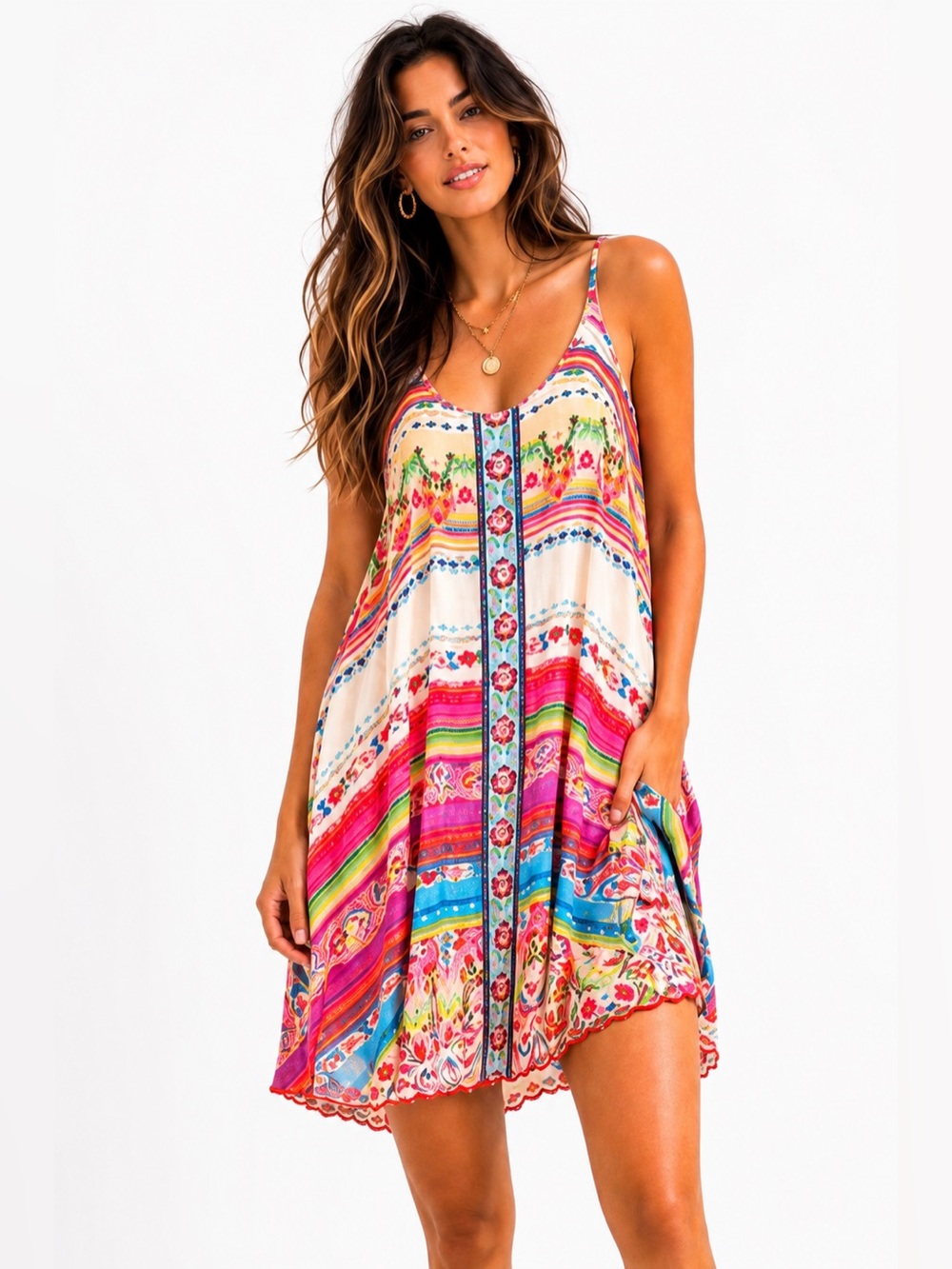 Johnny Was Taleah Silk Georgette Midi Dress XS NWT Floral Patchwork Boho
